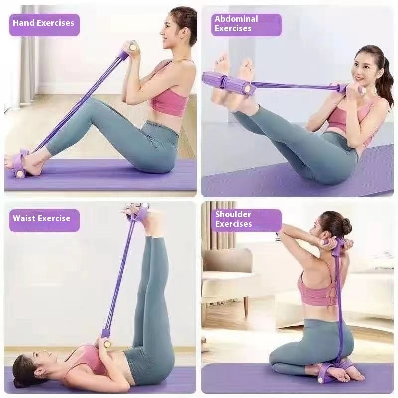 Pedal Chest Expander 8-tube Upgraded Sit-ups Aid